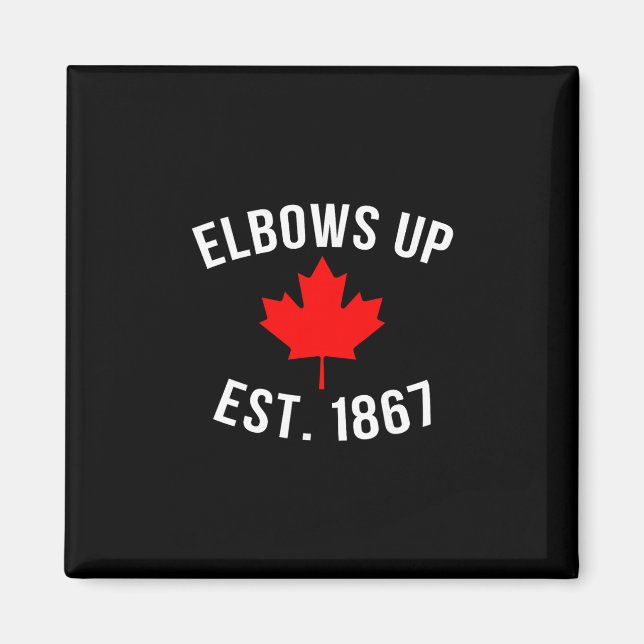 Aimant Pro Canada les coudes levés Établis en 1867  (Devant)