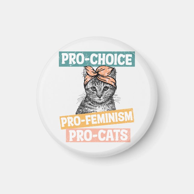 Aimant Pro-Choice, Pro-Féminisme, Pro-Cat | AMOUREUX DES  (Devant)