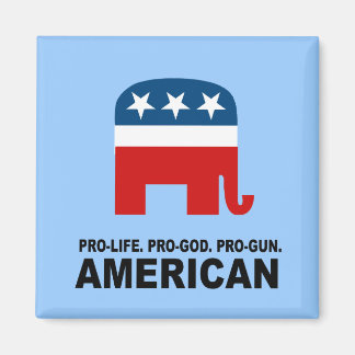 Aimant Pro-vie. Pro-Dieu. Pro-Gun Américain
