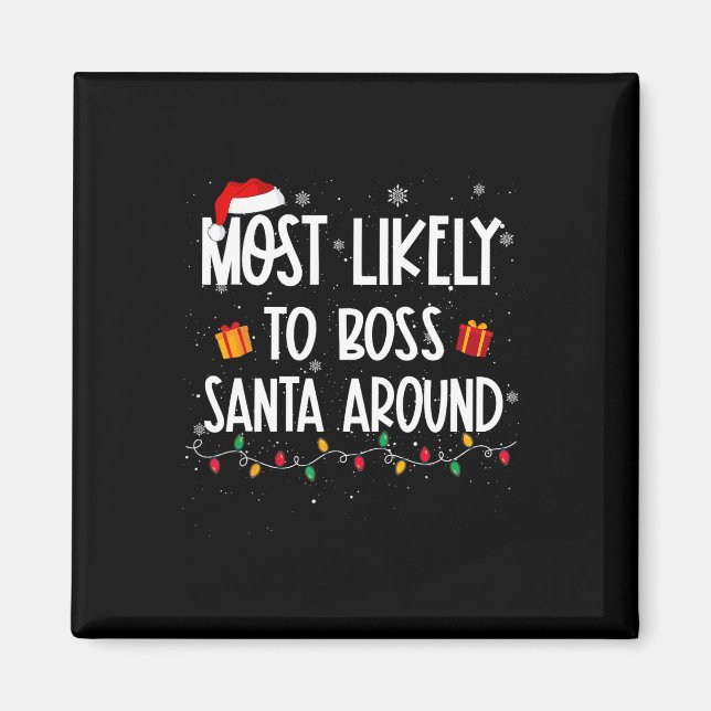 Aimant Probablement Boss Père Noël Autour De Noël Fun Xma (Devant)