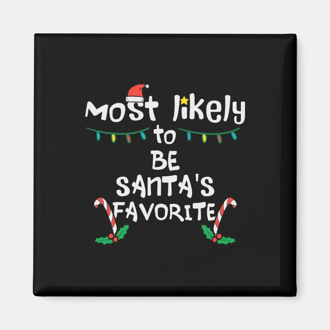 Aimant Probablement Santas Favorite Noël Noël Match de fa (Devant)