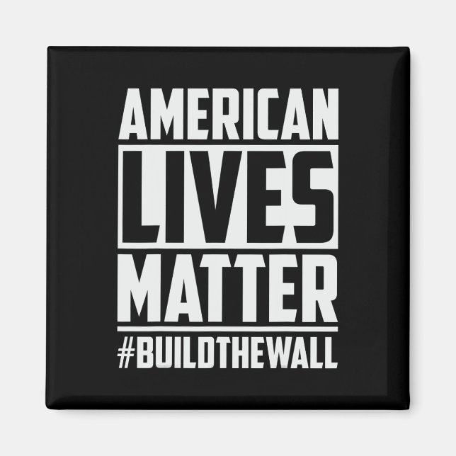 Aimant Problème #buildthewall Trump Usa 2020 Design (Devant)