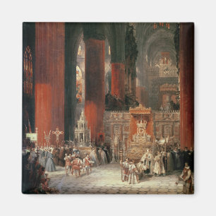 Aimant Procession à la cathédrale de Séville, 1833 (huile