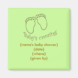 Aimant prochains pieds de babys