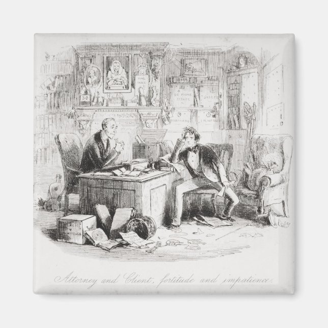 Aimant Procureur et client, courage et impatience (Devant)