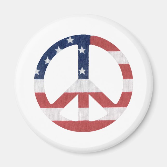 Aimant Produits des signes de paix américains ! (Devant)