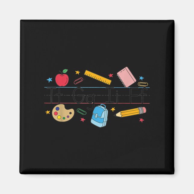 Aimant Prof Alphabet Maternelle Professeur Merci Tg (Devant)
