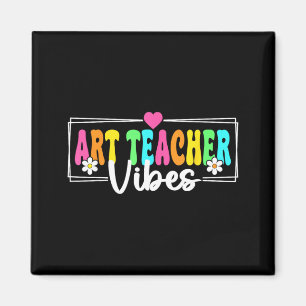 Aimant Prof de ART Vibes Retour à l'école Enseignants Élè