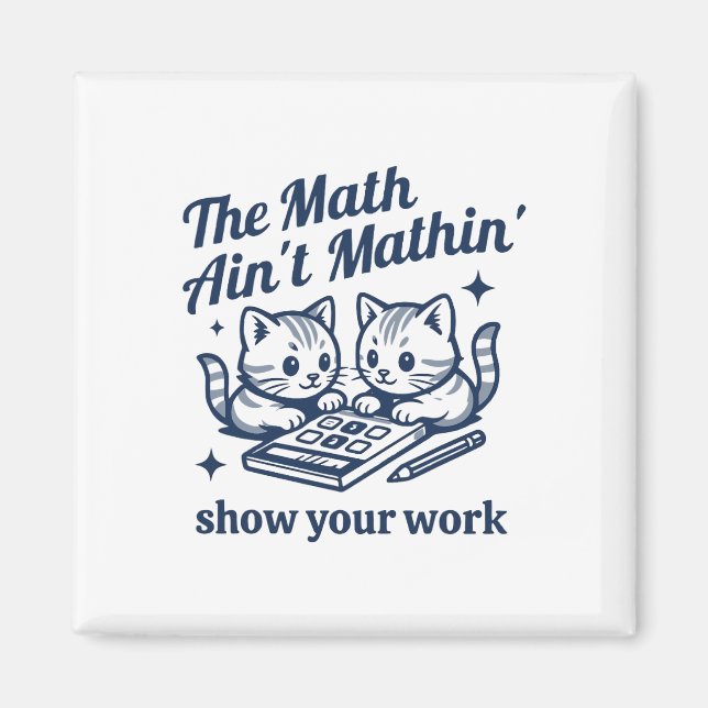 Aimant Prof de maths drôle le calcul ne se calcule pas Ki (Devant)