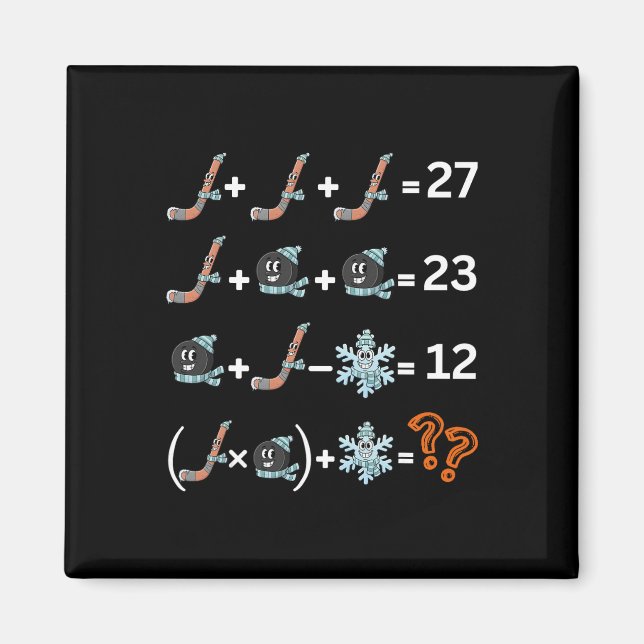 Aimant Prof de maths drôle numéro 67 Hockey Drip Meme  (Devant)