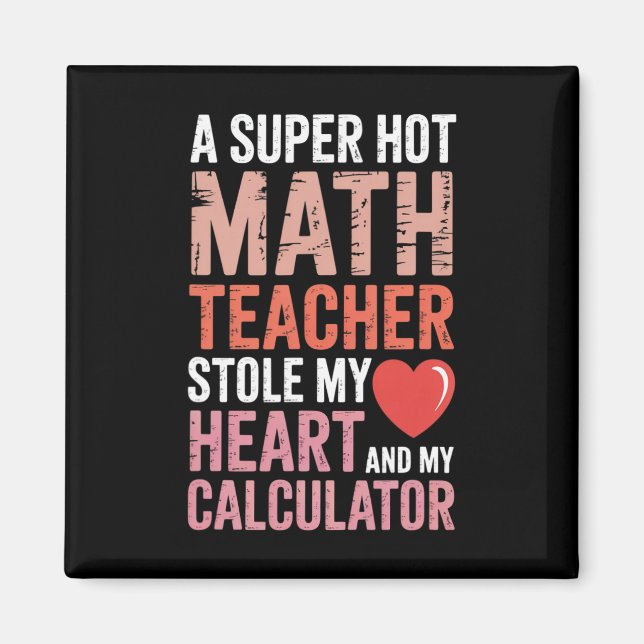 Aimant Prof de maths Saint-Valentin Équation cardiaque Al (Devant)