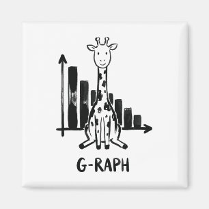Aimant Prof de maths statistiques graphique girafe jeu de