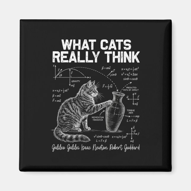 Aimant Prof de physique chat scientifique drôle ce que le (Devant)