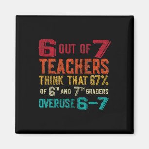 Aimant Prof drôle 67 Professeur Collège 6 7 Drôle O