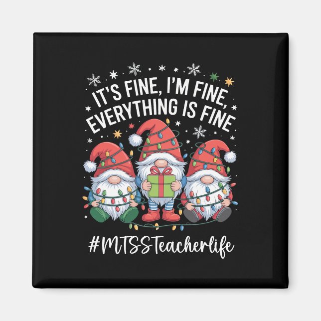 Aimant Prof Gnome Mtss Tout Va Bien Drôle Noël (Devant)