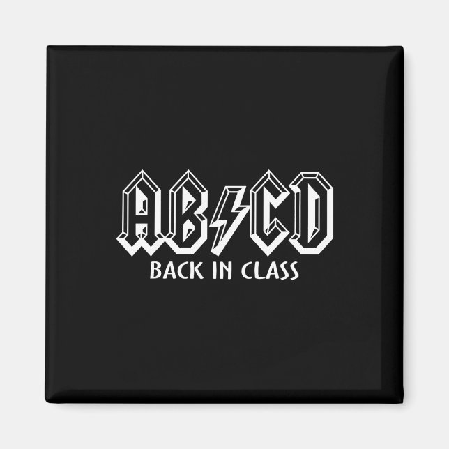 Aimant Professeur Amusant ABCD Rocks Retour À L'École Dan (Devant)