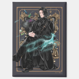 Aimant Professeur Anime Severus Snape assis