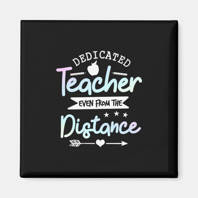 Aimant Professeur Cadeaux | Distance de l'enseignant dédi (Devant)