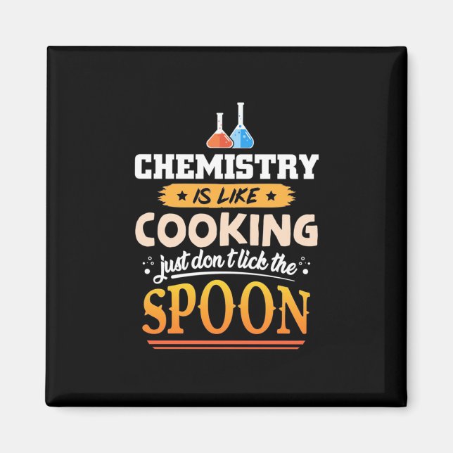 Aimant Professeur Cadeaux | La chimie est comme la Cuisin (Devant)