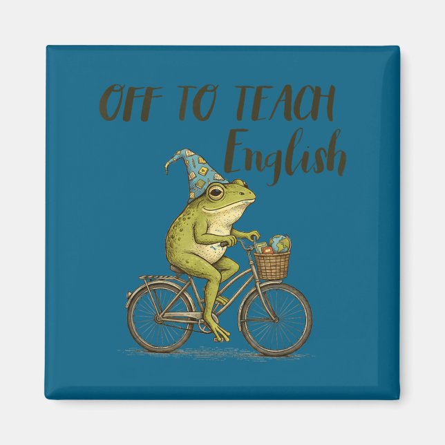 Aimant Professeur d'anglais Grenouille Drôle Enseignement (Devant)