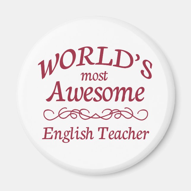 Aimant Professeur d'anglais le plus génial au monde (Devant)