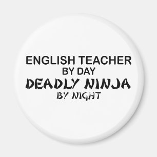 Aimant Professeur d'Anglais Ninja mortel