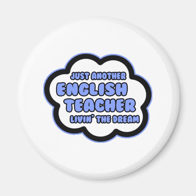 Aimant Professeur d'anglais .. Vivre le rêve (Devant)