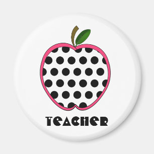 Aimant Professeur d'Apple de point de polka