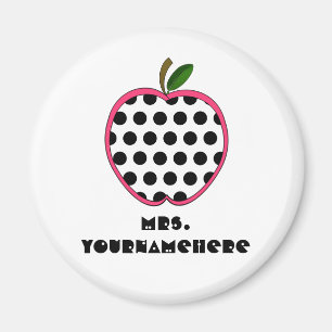Aimant Professeur d'Apple de point de polka