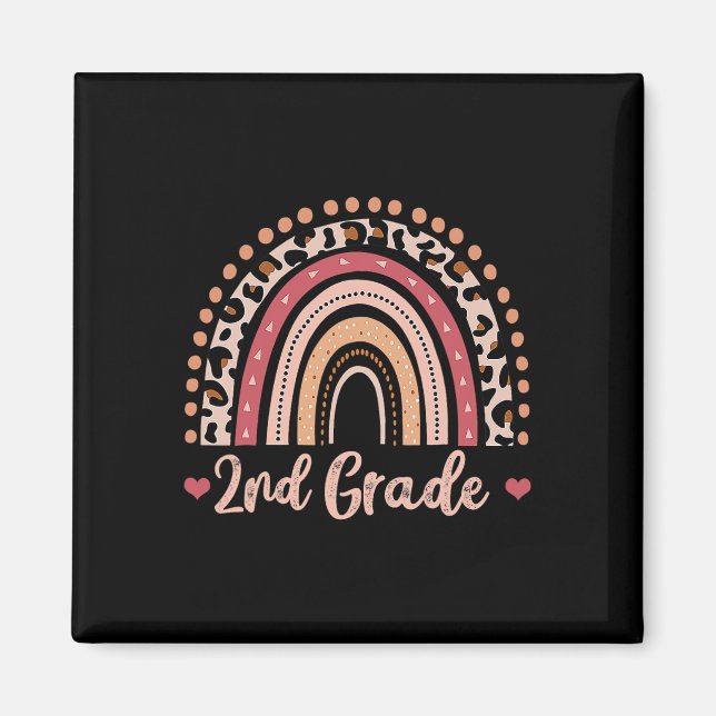 Aimant Professeur de 2e année s'amuser Rainbow Lover Reto (Devant)