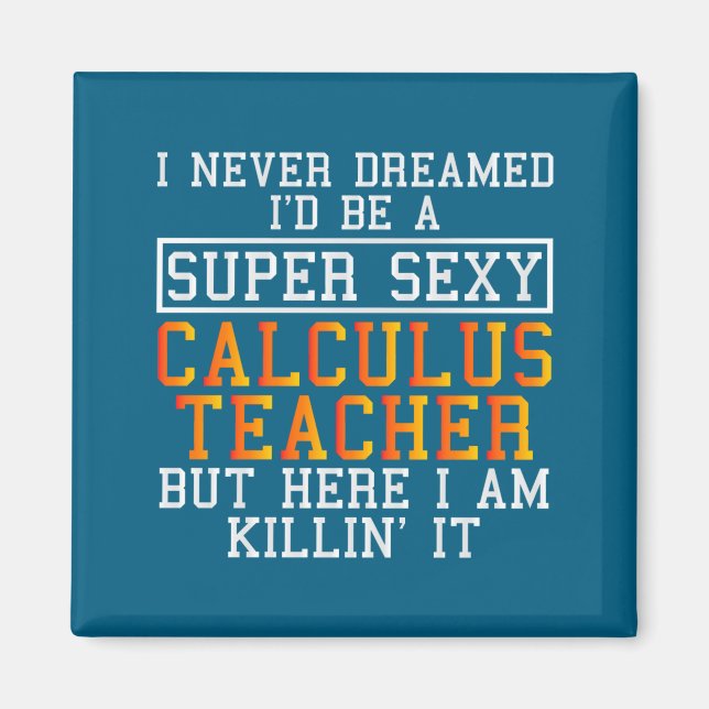 Aimant Professeur de calcul drôle professeur de mathémati (Devant)