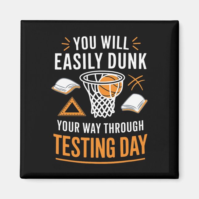 Aimant Professeur de jour de test drôle Sketll Dunk Jour  (Devant)