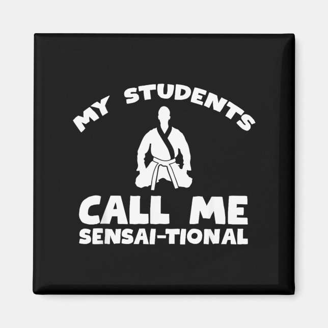 Aimant Professeur de Karaté Kung Fu Sensai - Arts Martiau (Devant)