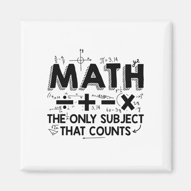 Aimant Professeur de mathématiques | Mathématiques Cadeau (Devant)