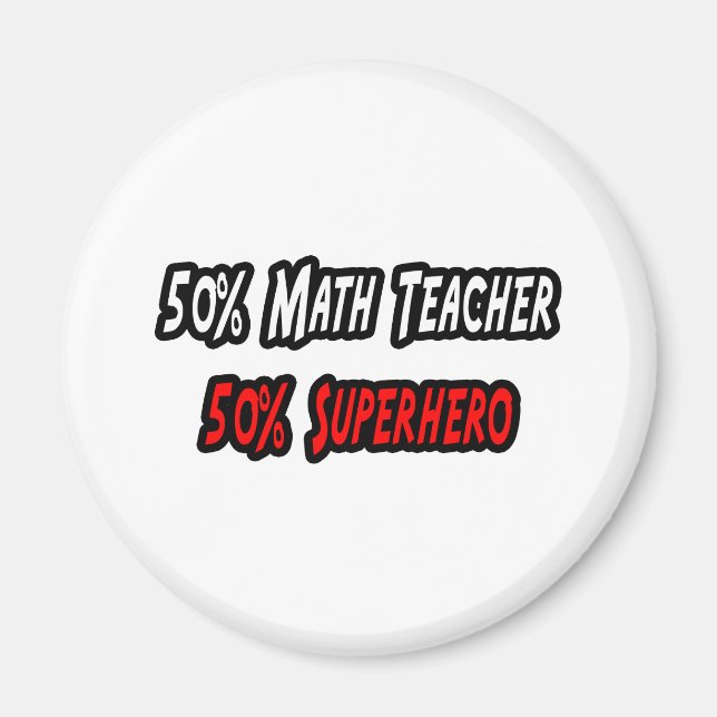 Aimant Professeur de mathématiques / Superhéros (Devant)