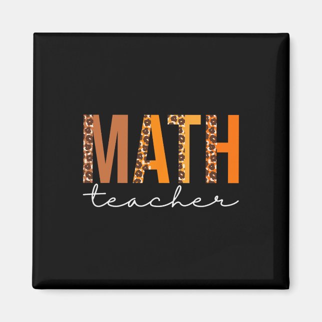 Aimant Professeur de maths Leopard Squad mignonne Automne (Devant)