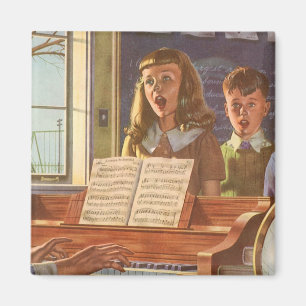 Aimant Professeur de musique vintage enseignant aux élève