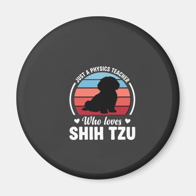 Aimant Professeur de physique amateur de chien Shih Tzu (Devant)