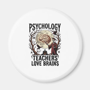 Aimant Professeur de psychologie Halloween Brain Lover Go