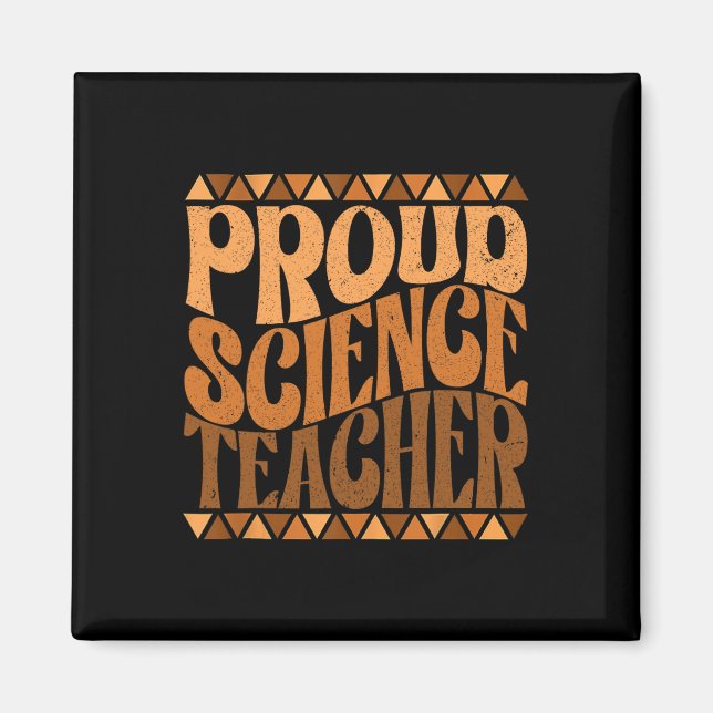 Aimant Professeur de sciences fier du Mois de l'histoire  (Devant)