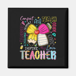 Aimant Professeur Préppy Coquette Arc Enseigner Amour Ins