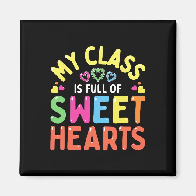 Aimant Professeur Valentines Jour Aimer Mes Étudiants Suc (Devant)
