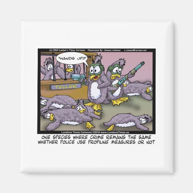 Aimant Profilage de pingouins Drôle Dons Tee - shirts et  (Devant)