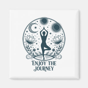 Aimant Profitez du Voyage Yoga Méditation Céleste Paix