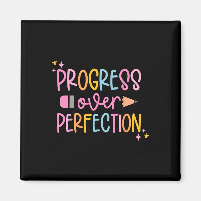 Aimant Progrès Plutôt que Perfection Motivation Retour à  (Devant)