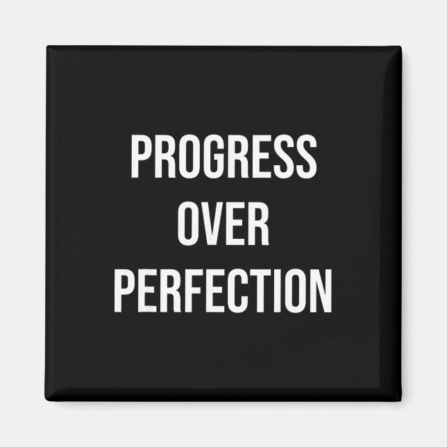 Aimant Progrès plutôt que perfection Santé mentale positi (Devant)