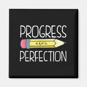 Aimant Progrès Sur La Perfection Preppy Enseignant Retour