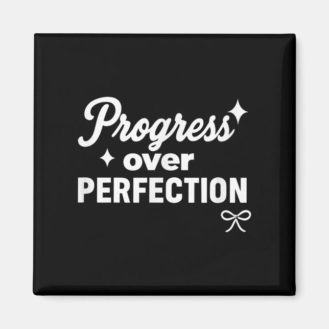 Aimant Progress Over Perfection Motivational Christian Se (Devant)