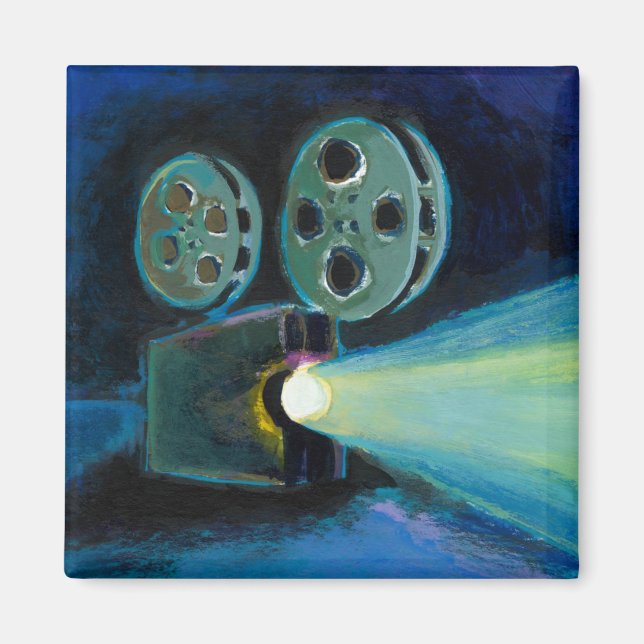 Aimant Projecteur de film peinture expressive colorée (Devant)