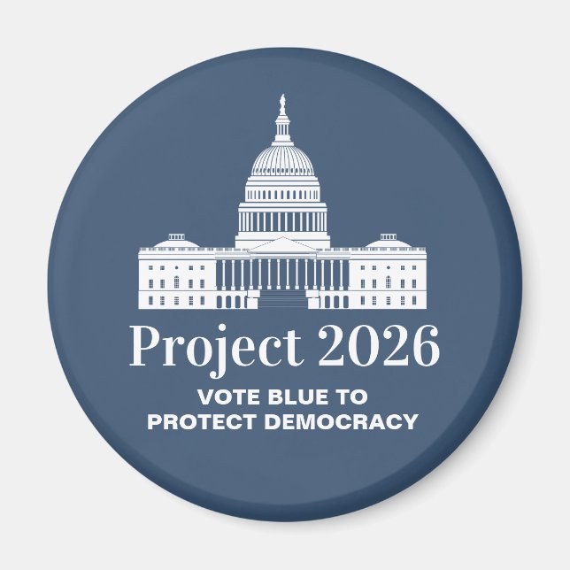 Aimant Projet 2026 Vote pour la démocratie (Devant)